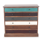Loft Blue Multicoloured 6 Drawer Unit from Roseland Furniture