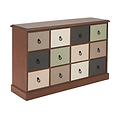 Loft Sage Multicoloured 12 Drawer Unit from Roseland Furniture