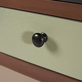 Loft Pine 6 Drawer Chest with sage green drawer from Roseland Furniture