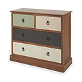 Loft Pine 2 Over 2 Drawer Chest with sage drawer from Roseland Furniture