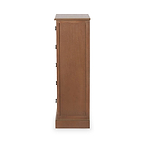 Loft Pine 5 Drawer Tallboy with sage green drawer from Roseland Furniture