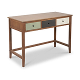 Loft Sage Multicoloured 3 Drawer Desk from Roseland Furniture