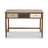 Loft Sage Multicoloured 3 Drawer Desk from Roseland Furniture