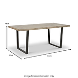 Marca Sand Wash Dining Table from Roseland Furniture
