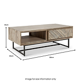 Marca Sand Wash 2 Drawer Coffee Table from Roseland Furniture
