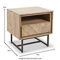 Marca Sand Wash 1 Drawer 1 Shelf Unit from Roseland Furniture