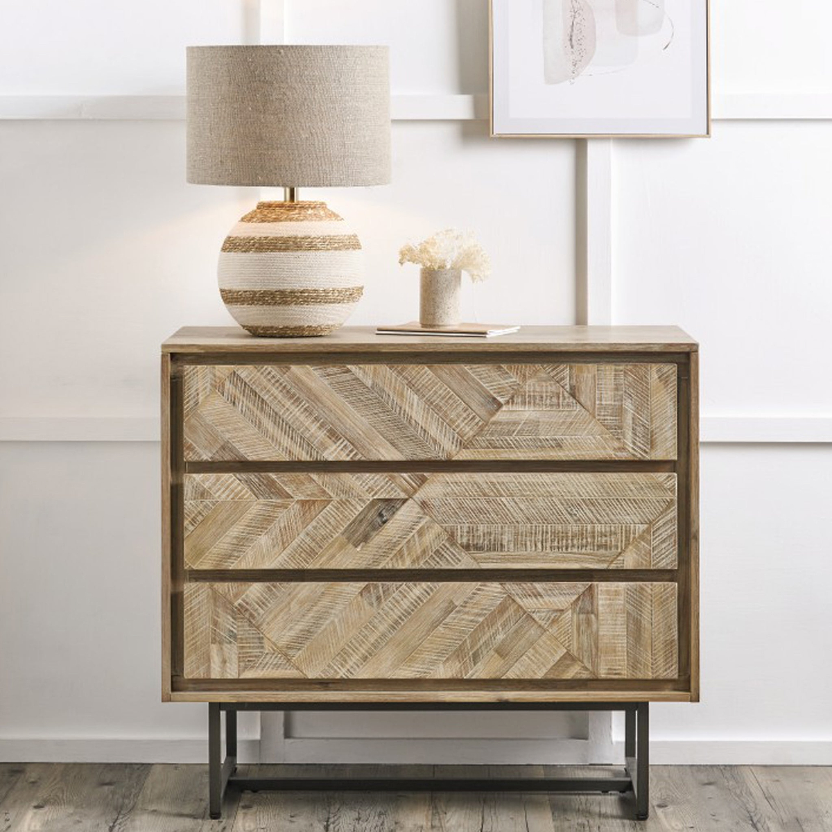 Marca Sand Wash 3 Drawer Unit from Roseland Furniture