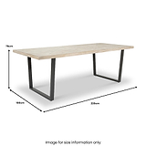 Marca Sand Wash 8 Seater Dining Table from Roseland Furniture