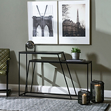 Mashiko So2 Black Console Tables from Roseland Furniture