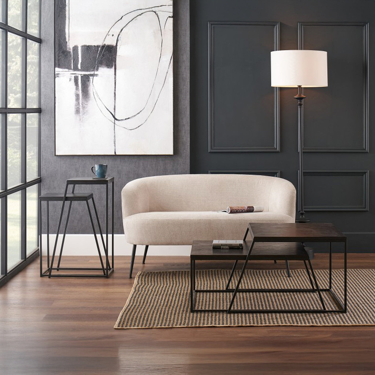 Mashiko So2 Black Side Tables from Roseland Furniture
