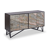 Verde Black 4 Door Sideboard from Roseland Furniture