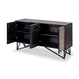 Verde Black 4 Door Sideboard from Roseland Furniture