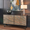 Verde Black 4 Door Sideboard from Roseland Furniture