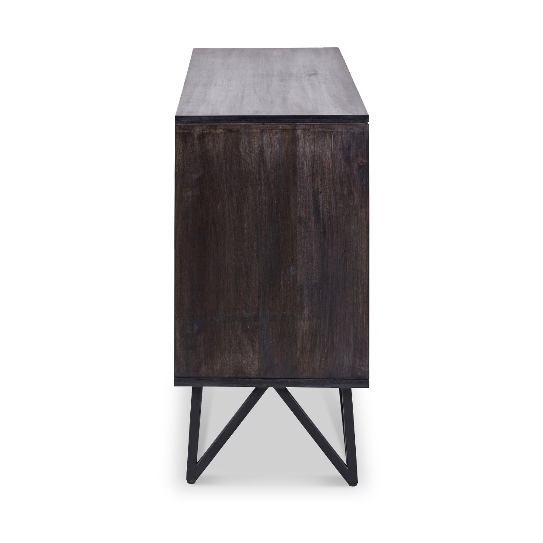 Verde Black 4 Door Sideboard from Roseland Furniture