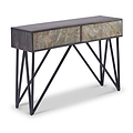 Verde Black 2 Drawer Console Table from Roseland Furniture