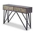 Verde Black 2 Drawer Console Table from Roseland Furniture