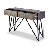 Verde Black 2 Drawer Console Table from Roseland Furniture