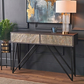 Verde Black 2 Drawer Console Table from Roseland Furniture