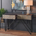 Verde Black 2 Drawer Console Table from Roseland Furniture