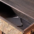 Verde Black 2 Drawer Console Table from Roseland Furniture
