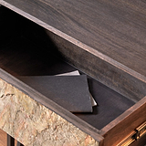 Verde Black 2 Drawer Console Table from Roseland Furniture