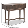 Raie Dark Brown 2 Drawer Console Table from Roseland Furniture