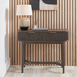Raie Dark Brown 2 Drawer Console Table from Roseland Furniture