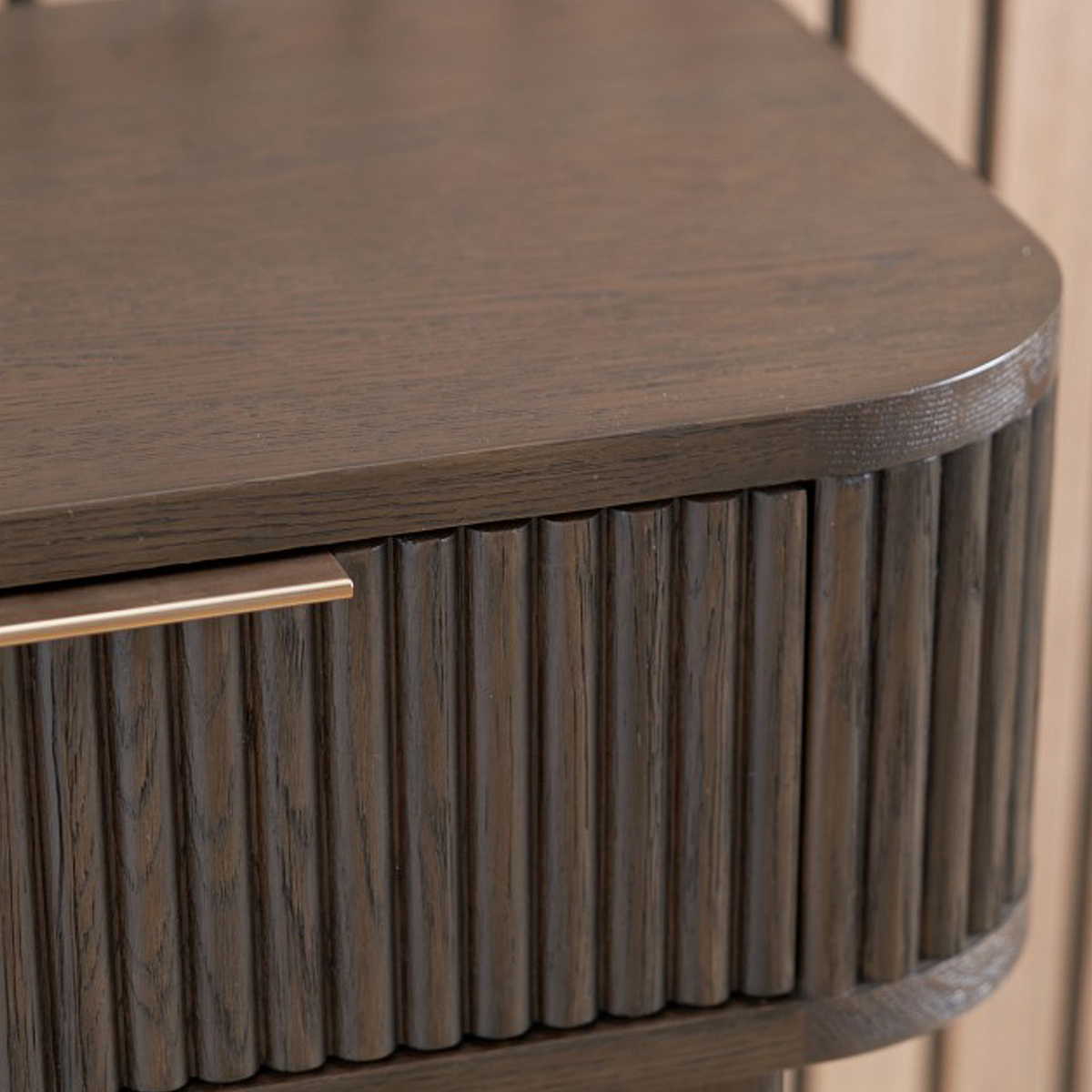 Raie Dark Brown 2 Drawer Console Table from Roseland Furniture