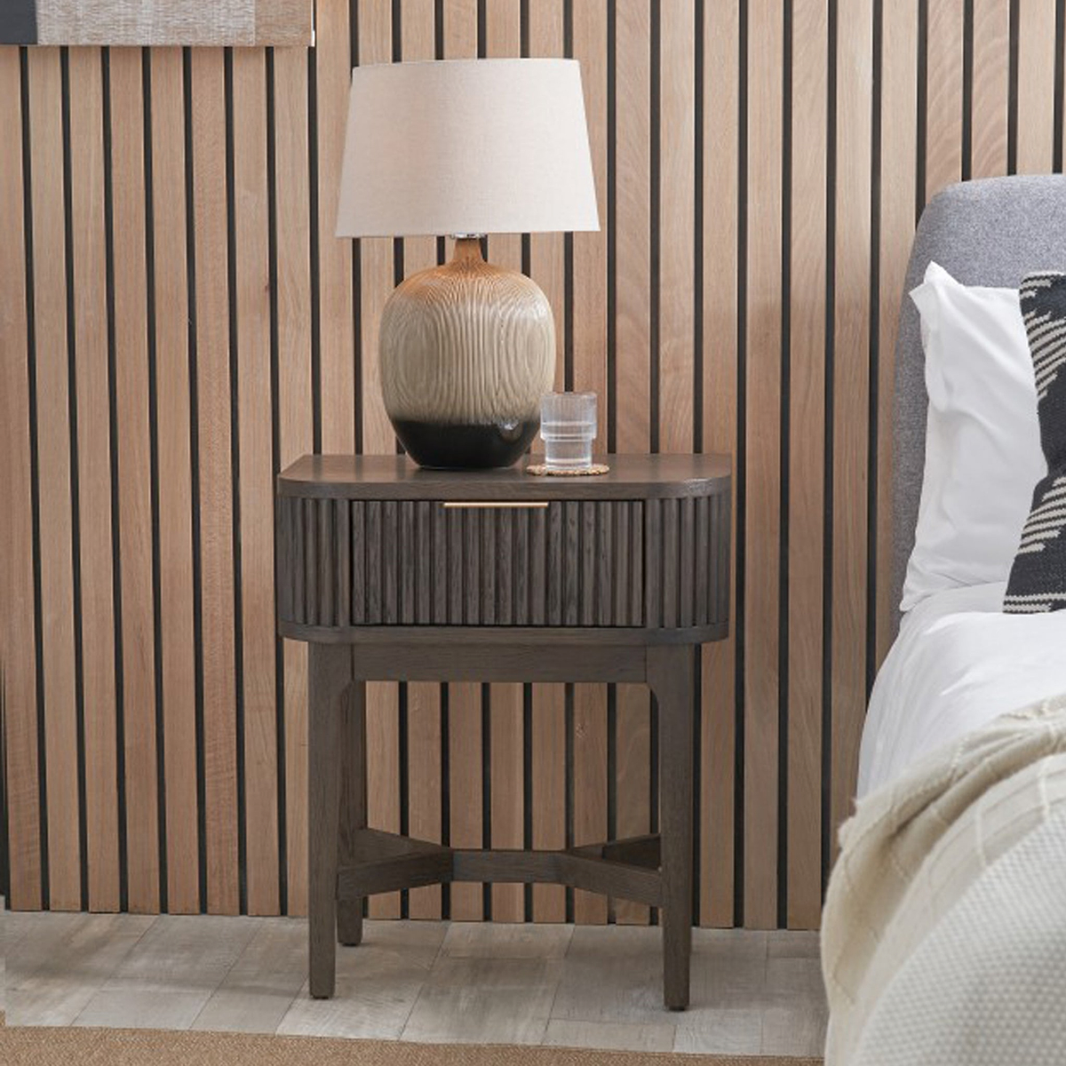 Raie Dark Brown 1 Drawer Unit from Roseland Furniture