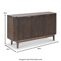 Raie Dark Brown 3 Door Sideboard from Roseland Furniture