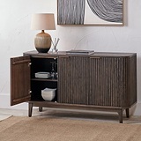 Raie Dark Brown 3 Door Sideboard from Roseland Furniture