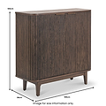 Raie Dark Brown 2 Door Bar Cabinet from Roseland Furniture