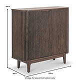 Raie Dark Brown 2 Door Bar Cabinet from Roseland Furniture