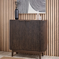 Raie Dark Brown 2 Door Bar Cabinet from Roseland Furniture