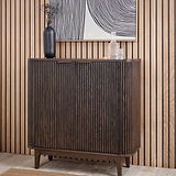 Raie Dark Brown 2 Door Bar Cabinet from Roseland Furniture