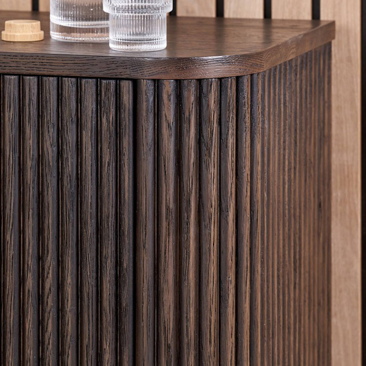 Raie Dark Brown 2 Door Bar Cabinet from Roseland Furniture