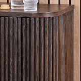Raie Dark Brown 2 Door Bar Cabinet from Roseland Furniture