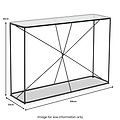 Roxy Glass and Black Console Table from Roseland Furniture
