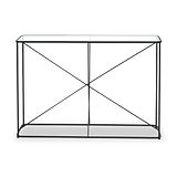 Roxy Glass and Black Console Table from Roseland Furniture