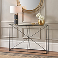 Roxy Glass and Black Console Table from Roseland Furniture