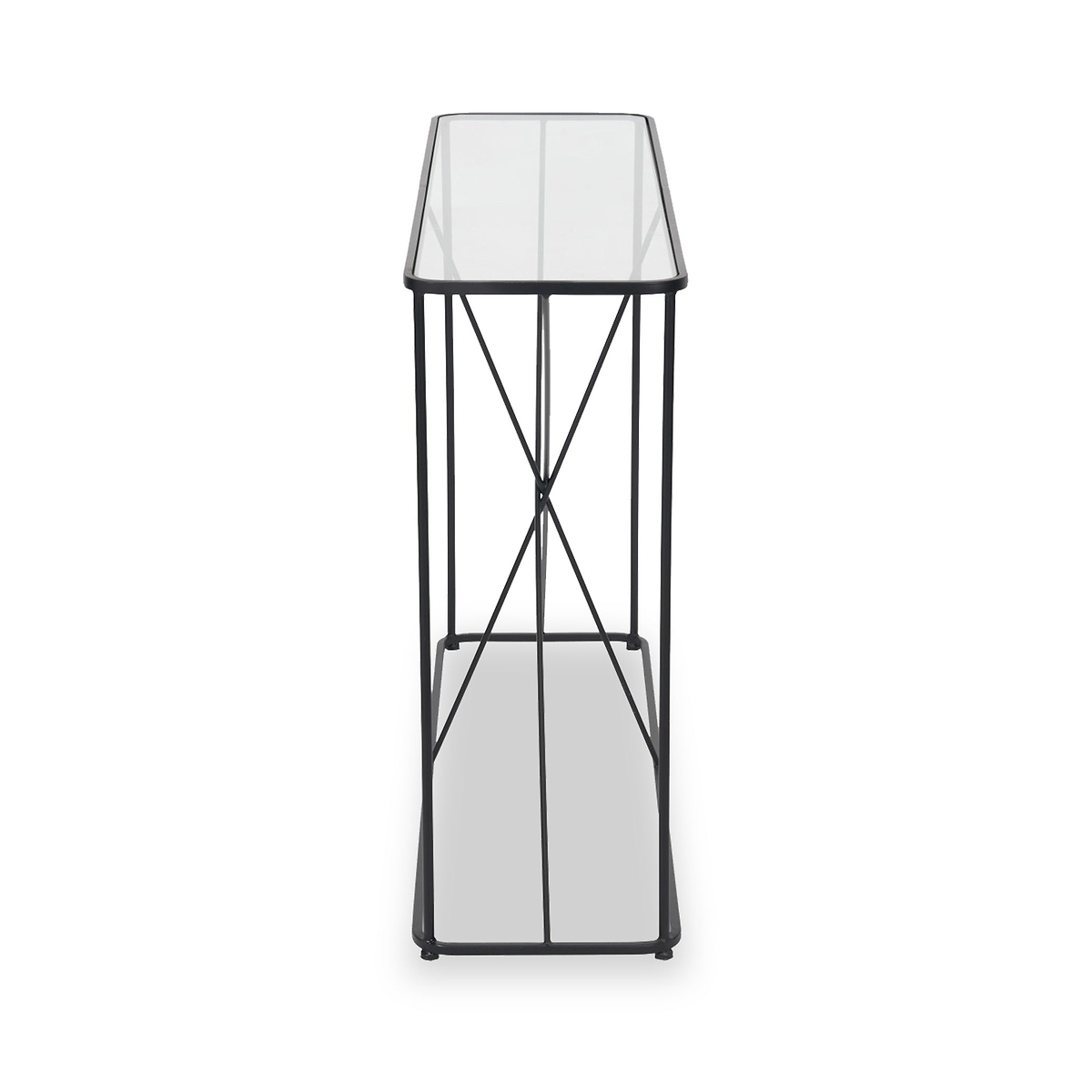 Roxy Glass and Black Console Table from Roseland Furniture