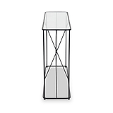 Roxy Glass and Black Console Table from Roseland Furniture