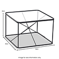 Roxy Glass and Black Metal Coffee Table from Roseland Furniture