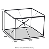 Roxy Glass and Black Metal Coffee Table from Roseland Furniture