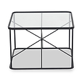 Roxy Glass and Black Metal Coffee Table from Roseland Furniture