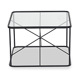 Roxy Glass and Black Metal Coffee Table from Roseland Furniture