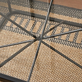 Roxy Glass and Black Metal Coffee Table from Roseland Furniture