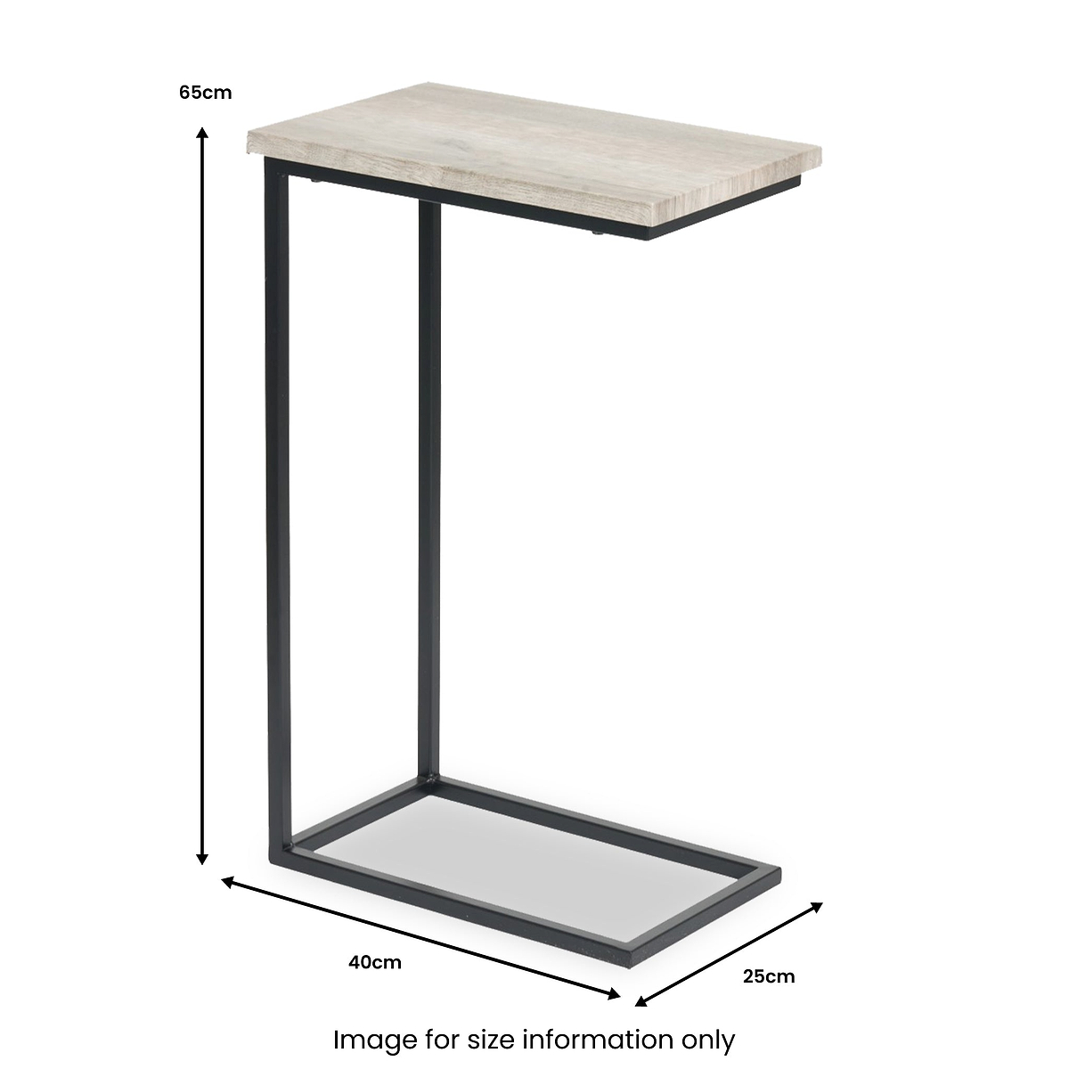 Daley Grey Oak Supper Side Table from Roseland Furniture