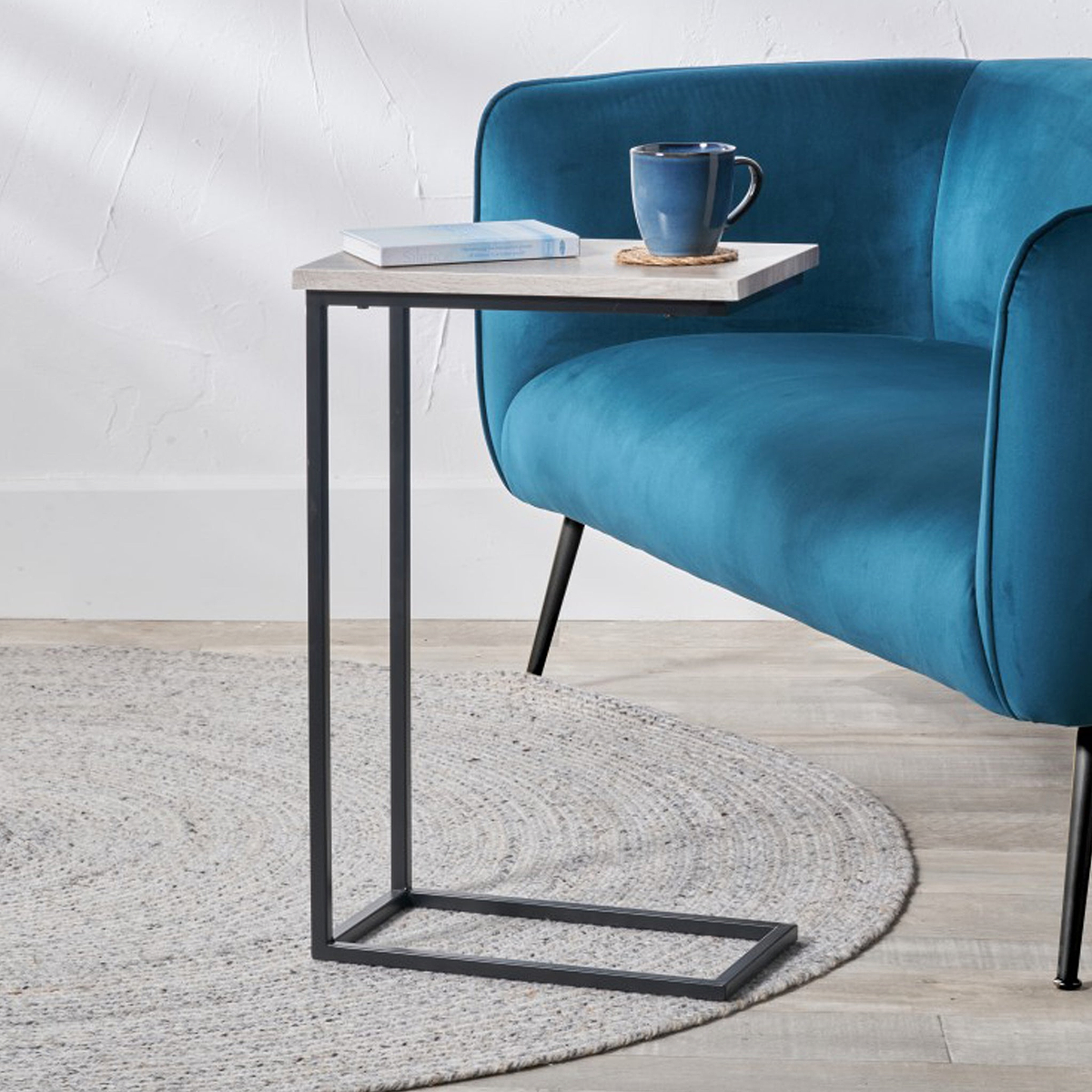 Daley Grey Oak Supper Side Table from Roseland Furniture