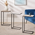 Daley Grey Oak Supper Side Table from Roseland Furniture